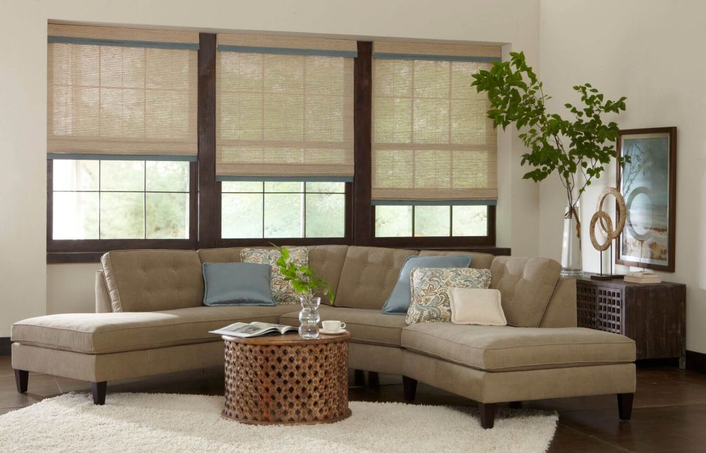 Woven Roman shades