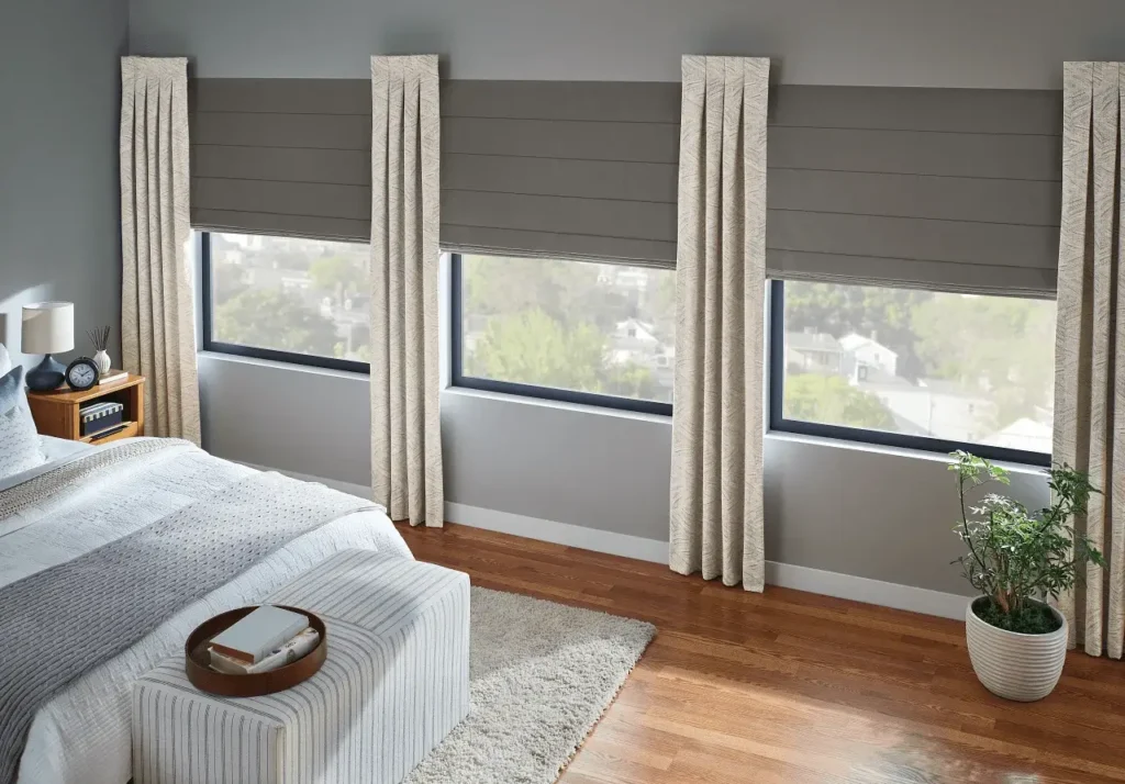 Design a Sleep-Friendly Bedroom in Lafayette 1 Bedroom Romans and Drapes