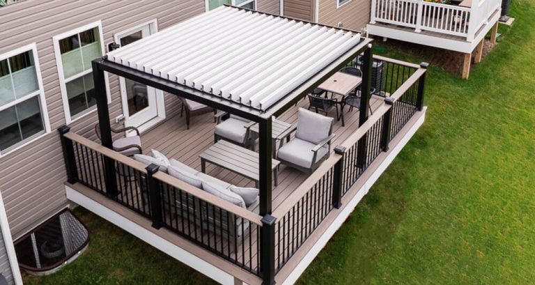 Azenco K Bana Manual Louvered Pergola Dallas